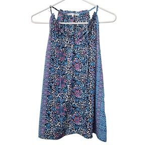 Violet + Claire‎ Floral Print Halter Neck Tank Top Women's Size S  A50
